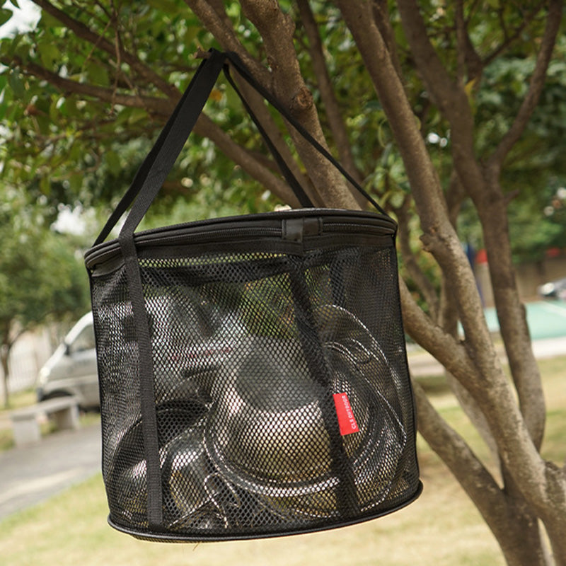 CLS 4Pcs Outdoor Drain Basket Set with Side Mesh Bag 220ml Bottle Portable Folding Bucket CLS 4Pcs Outdoor Drain Basket Set with Side Mesh Bag 220ml Bottle Portable Folding Bucket